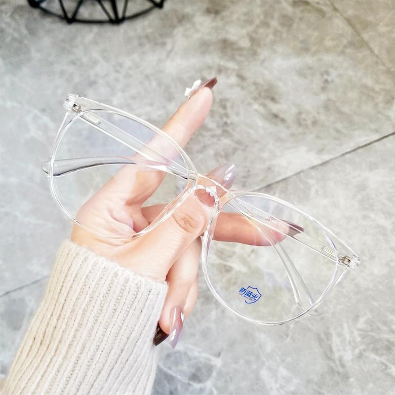 Round Frame Eyewear Anti-Blue Lamp Transparent Computer Glasses Retro Short-Sighted Myopia Glasses Men Women Optical Eyeglass
