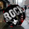 Rock Music 8 Ribs 3Fold Black Glue Uv Protection Umbrella Sun Protection Rainproof Compact Folding Umbrella For Travel Daily Use C9241555