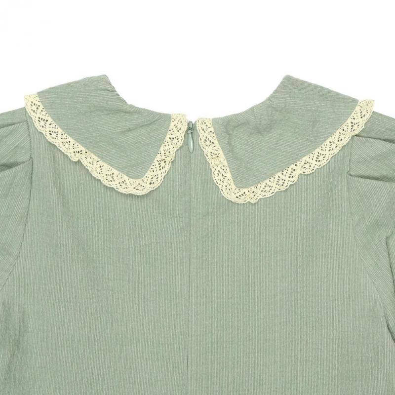 Hedgehog Kids Forest Corduroy Dress Mint