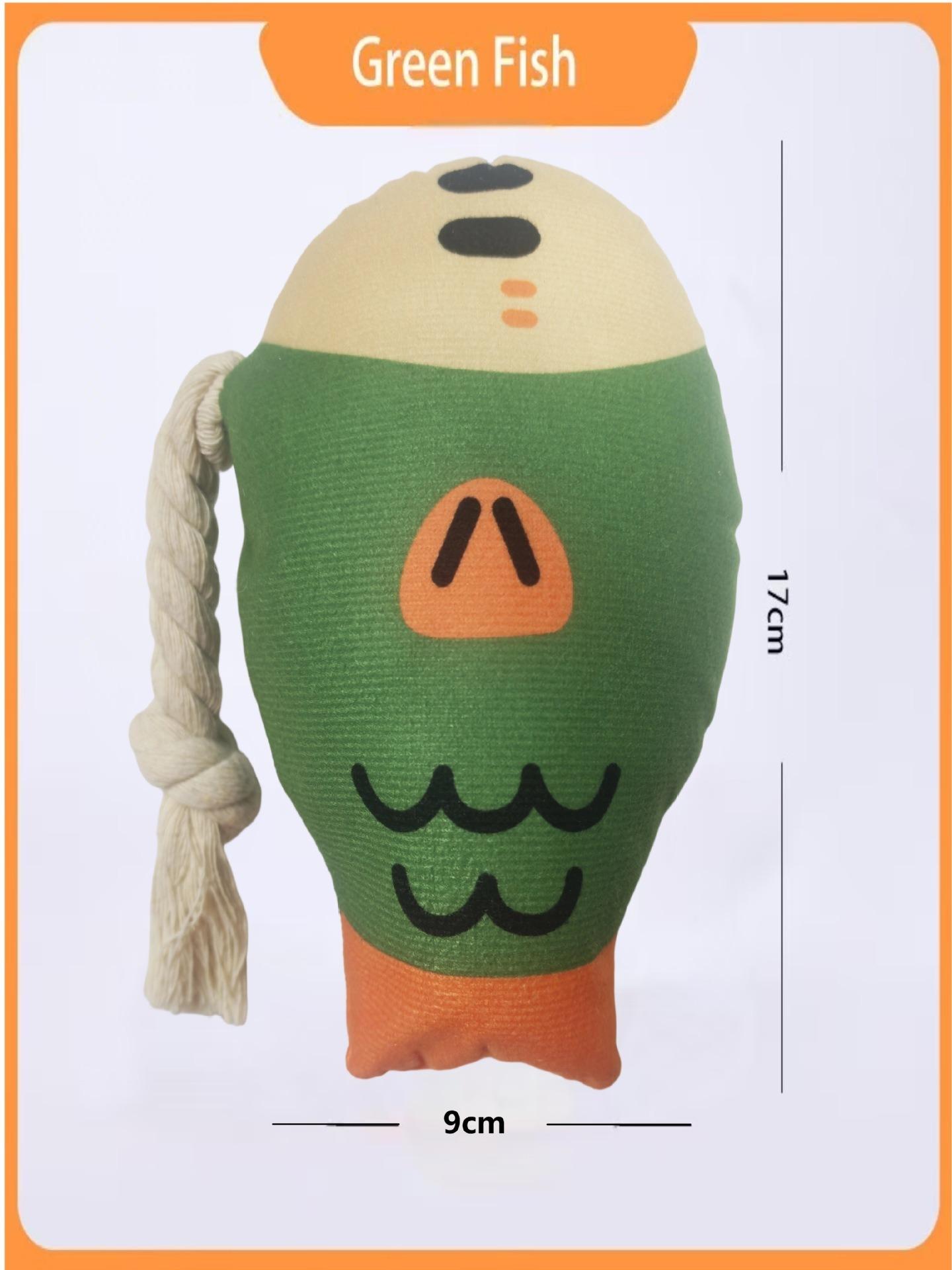 

Simulated Sound-sounding Bighead Carp Dog Toy Self-entertaining Interactive Toys Teeth Grinding Cleaning For Pet Supply зелений