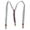 2cm Width Suspenders for Men with Quick Clip On Hook and Elastic Strap Adjustable Brace for Formal Event Dressingup
