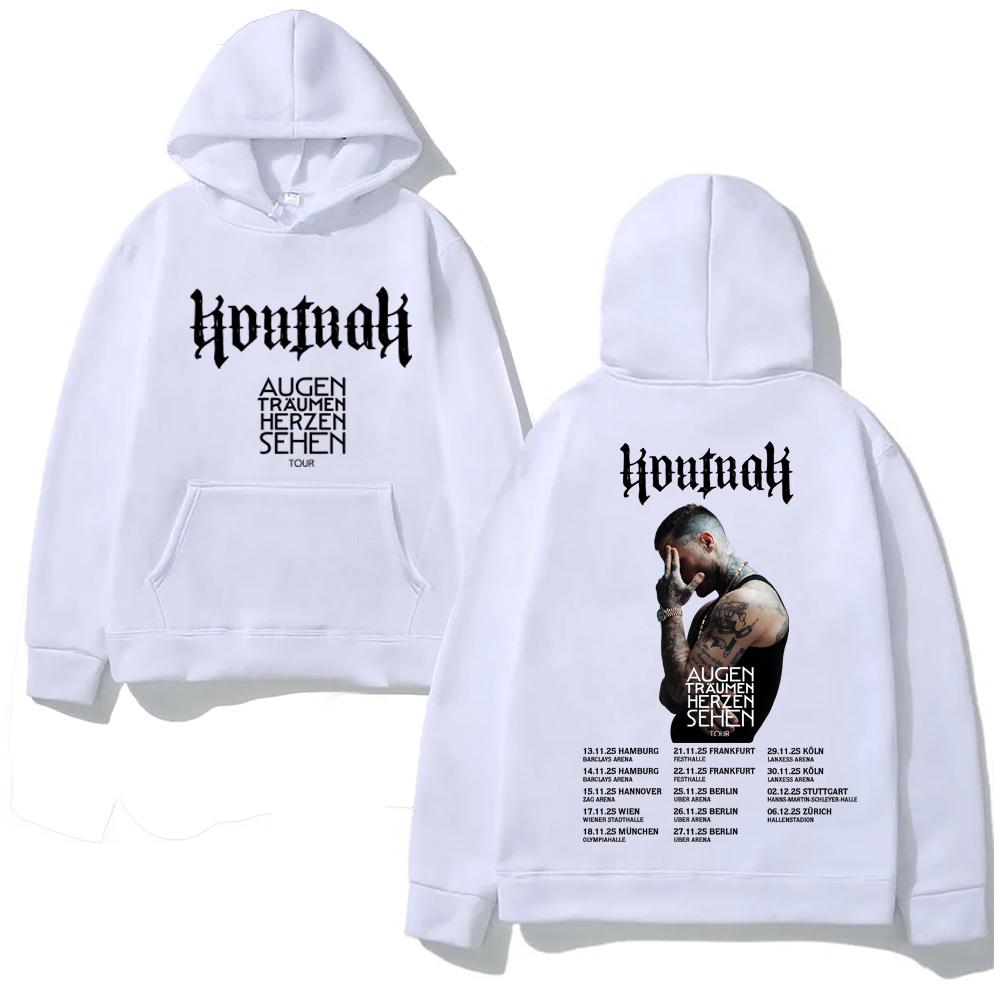 Kontra K 2025NEW Hoodie Graphic Print Punk Sweatshirt AUGEN TRÄUMEN HERZEN SEHEN TOUR Popular Clothing Unisex Pullovers