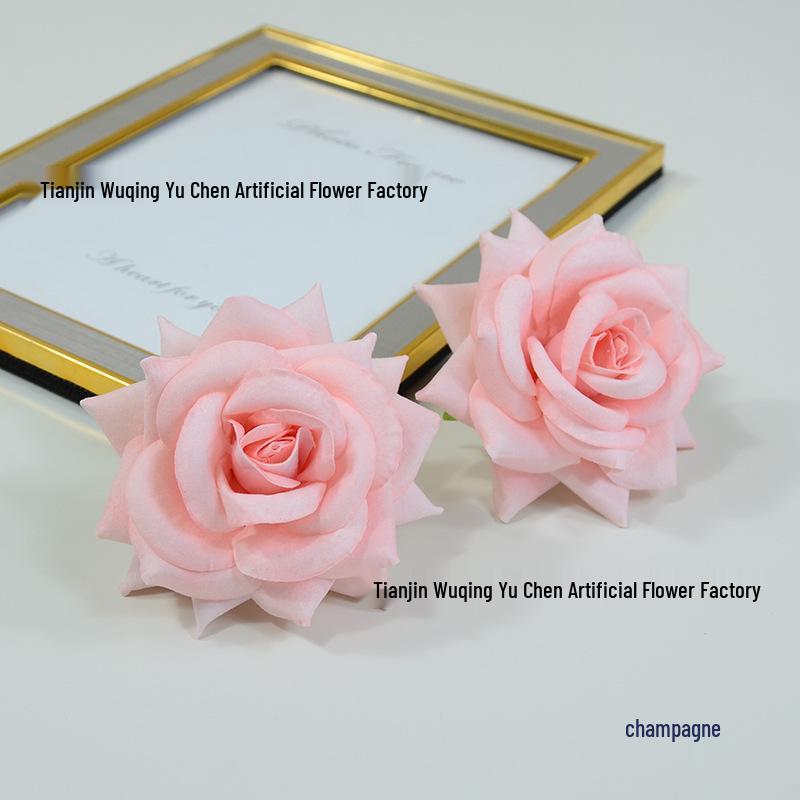 Ethnic Velvet Rose U-shaped Hairpin - Medium Size