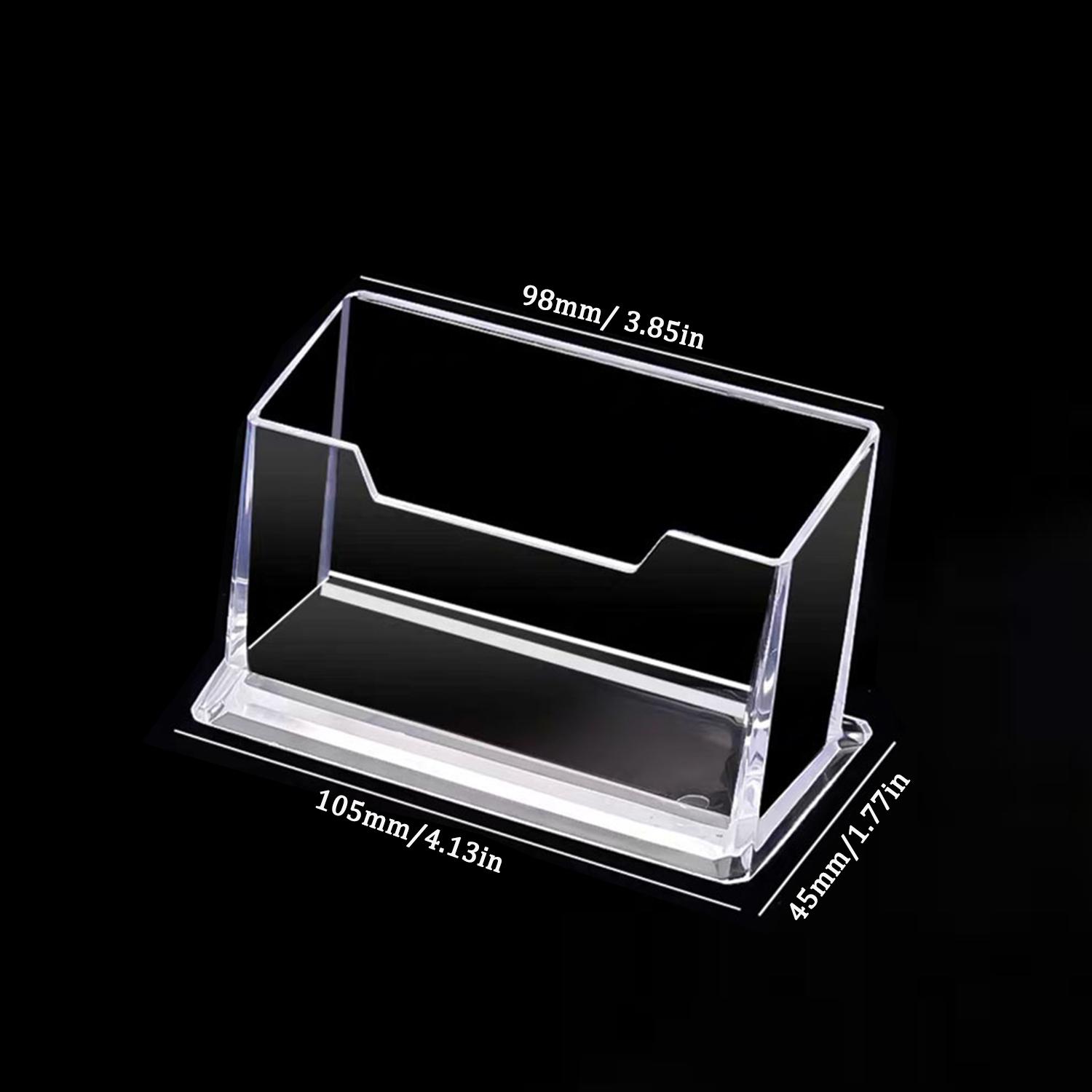 

1/2/3PCS Clear Acrylic Display Stand Transparents Desktop Organizer with Storage Shelf for Office Business Cards