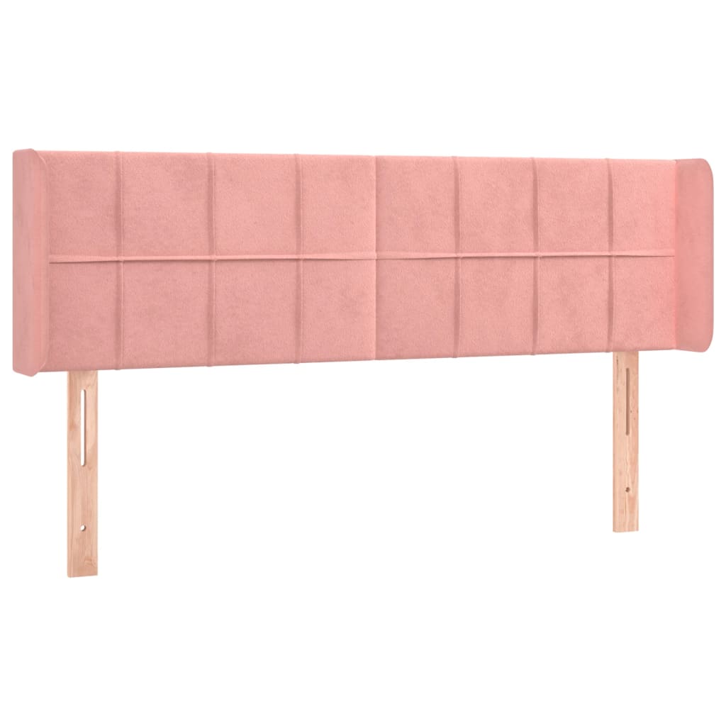 Headboard with Ears Pink 147 X 16 X 78 88 Cm Velvet