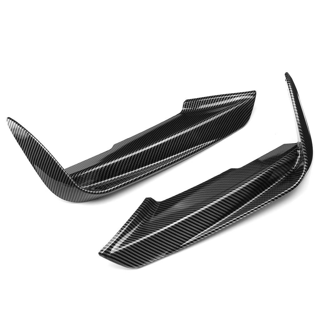 Black/Carbon Front Bumper Fog Lamps Frame Splitters Trim Up Canards Fins Fog Light Shells For BMW F30 F31 M Sport 2012-