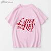 Lana Del Rey Harajuku Casual Anime Cotton T-Shirt Unisex Hip Hop Comic T-Shirt Love Cartoon 100% Cotton Printed T-Shirt