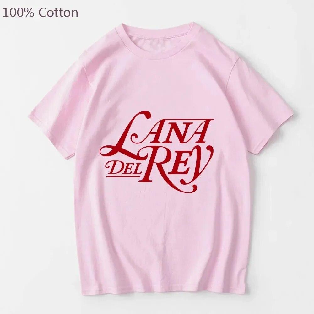 Lana Del Rey Harajuku Casual T-skjorte i anime bomull Unisex Hip Hop Comic T-skjorte Love Cartoon T-skjorte med 100 % bomullstrykk