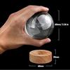 Kristallkugel Nacht Glaskugel mit Holzsockel Tischlampe Nachtlampe (7,5 cm, Universum C Ball) (Galaxy Kristallkugel)
