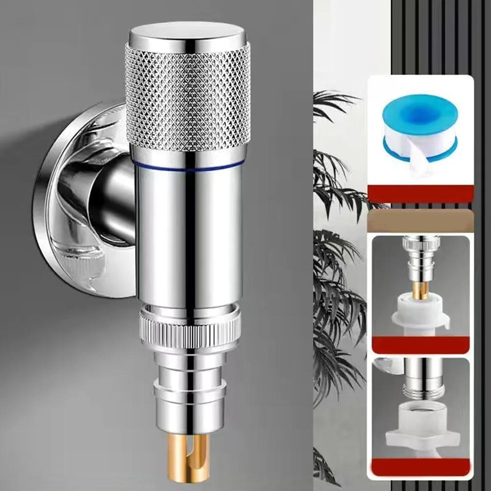 Roestvrij Staal Multifunctionele Wasmachine Speciale Kraan Mini Waterstop Snelopen Hoekafsluiter Badkamerinrichting