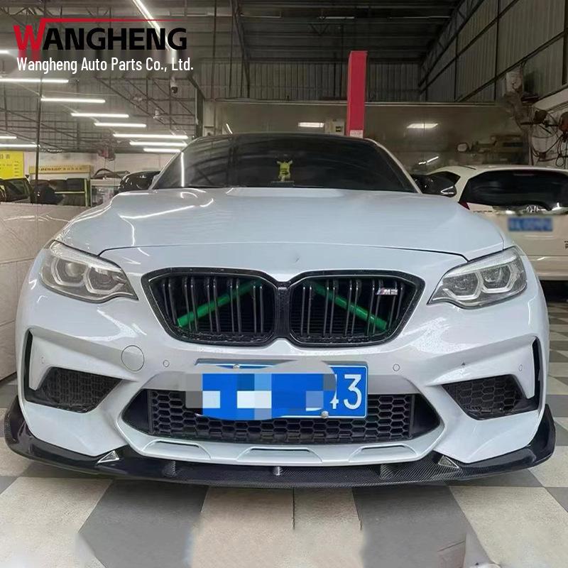 BMW M2 F87 (2016-2020) Carbon Fiber Front Lip Spoiler & Bumper Diffuser Kit