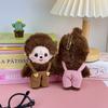 Cartoon Monkeyqi Doll Pendant Plush Toy Overalls Doll Bag Hanging Ornaments Grab Machine Doll Holiday Gift