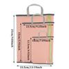 Translucent Mesh Storage Bag Portable Zipper Handbag Functional Cosmetic Pouch Pencil Case Documents Paper Organizer