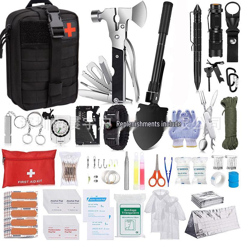 Multifunctional Outdoor Survival Tool Set: Camping, Travel Gear, EDC Emergency Tactical Bag