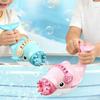 Blue Pink Dolphin Shape 10 Hole Fun Machine Automatic Soap Blower Bubble Blowing Toy Electric Bubble Gun Outdoor Party Games To
