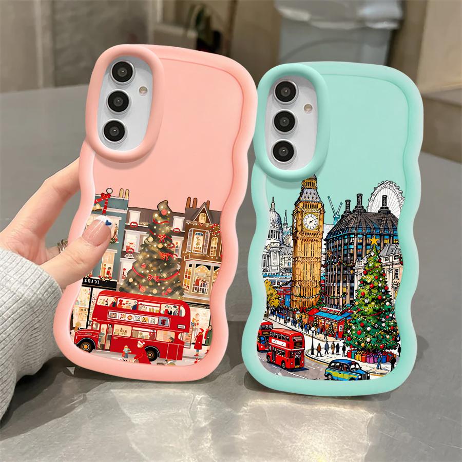 Christmas Winter Scenery Soft Phone Cover Case for Samsung Galaxy A13 A12 A11 A15 A14 A21s A16 A52 A53 A23 A22 A06 A03 A33 A05