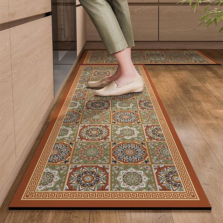 Long Strip Diatom Mud Kitchen Carpet Simple Printed Non-slip Mat Bathroom Absorbent Foot Mat Door Mat