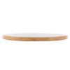 17.7in RV Round Table Top Solid Wood Anti Slip with Mounting Screws Dinning Tabletop for Boats Yachts Deck