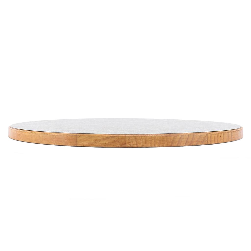 17.7in RV Round Table Top Solid Wood Anti Slip with Mounting Screws Dinning Tabletop for Boats Yachts Deck