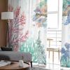 Sea Life Sea Turtle Coral Blue Sheer Curtains For Living Room Kitchen Window Curtains Bedroom Tulle Voile Curtains