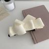 Women Hair Clip Anti-slip Teeth Three-Dimensional Bow Design Strong Grip Hair Claw Satin Texture Ponytail Holder Versatile Hair Accessory