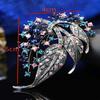 High-end Exquisite Colorful Hollow Leaf Brooch Coat Cardigan Suit Pin Brooch Female Elegant Atmosphere Clothing Accessories-6715