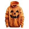 Men's Fashion Halloween Long Sleeve Hooded Plush Sweatshirt Top