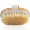 Portable Handheld Boar Bristle Bath Brush - Round Head Shower Back Scrubber
