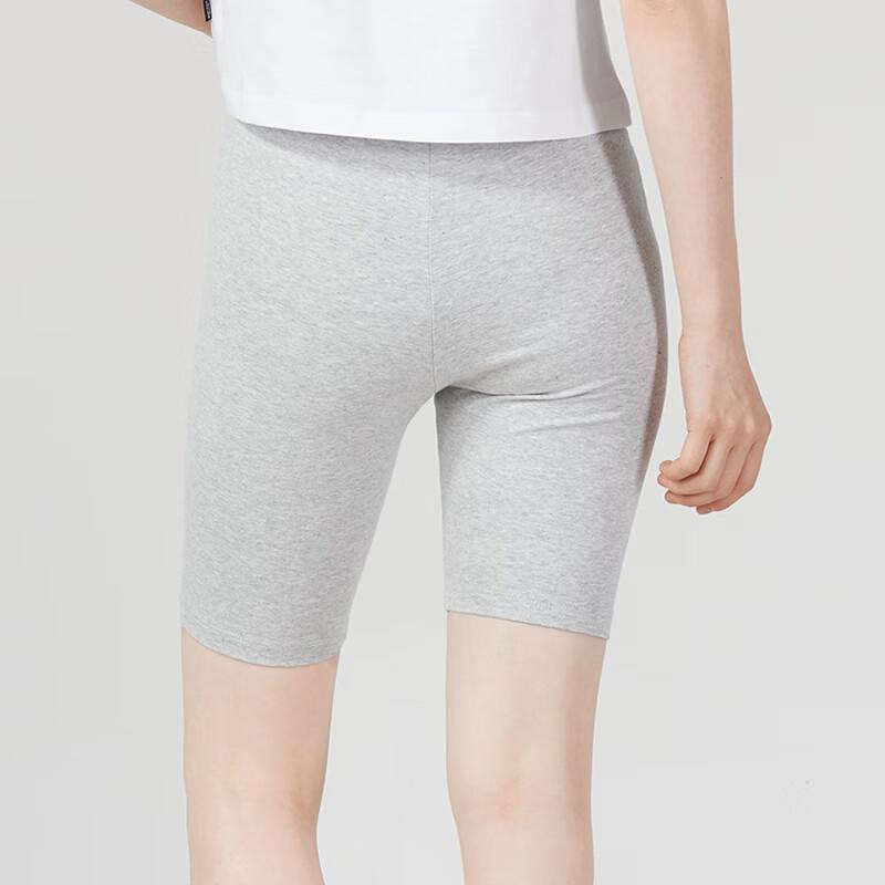 Puma Solid High-Waisted Elastic Fitness Shorts Women shorts Gray 622574-04