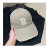 Fashion Versatile R Letter Baseball Cap Women'S Sunscreen Show Face Small Spring And Autumn Sun Hat Sports Travel Men