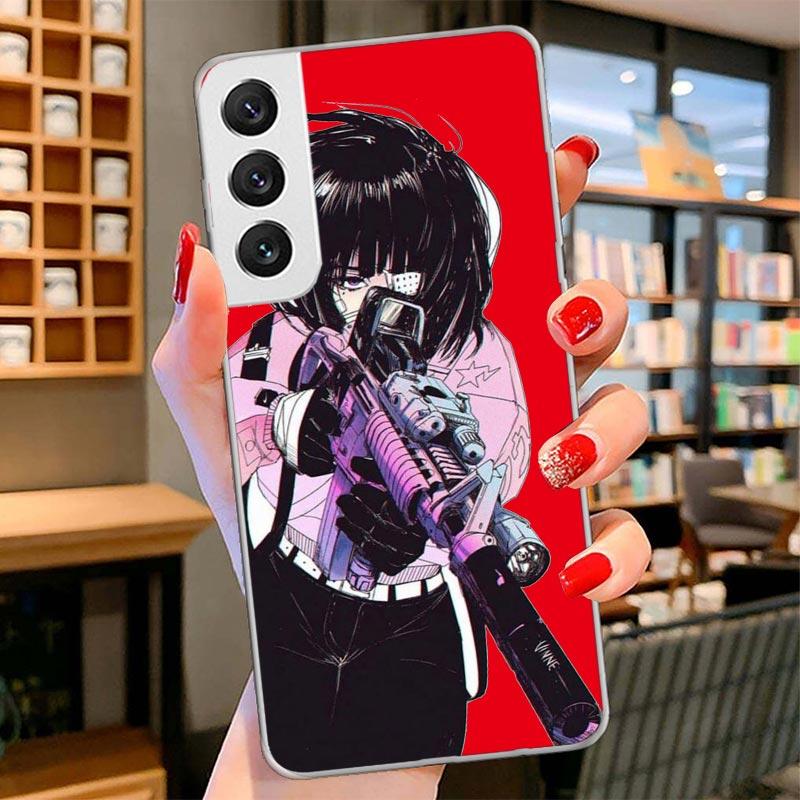 Japanese Style Anime Girl Cover Phone Case For Samsung Galaxy S26 S25 Edge S24 Ultra S23 S22 Plus S21 S20 FE Soft Fundas Shell G