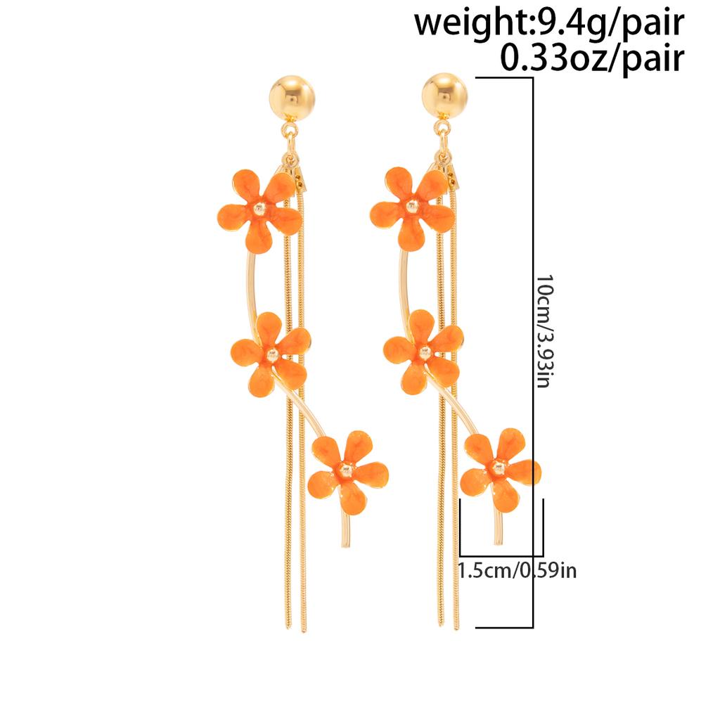 Salircon Sweet Exquisite Pink White Flower Tassel Drop Earrings Women's 2026 New Trendy Wedding Party Accessories Jewelry Gift