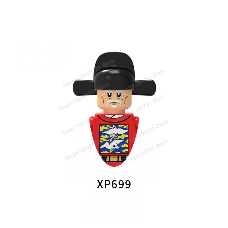 MOC Chinese Soldier Figures Building Blocks Shangzhou Dynasty Qin Dynasty Castle Warrior Knights Army Accessories Bricks Toys