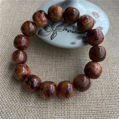 Hainan Flower Pear Buddha Bead Old Type Armband für Männer und Frauen aus dem gleichen hochwertigen 15mm Holzarmband