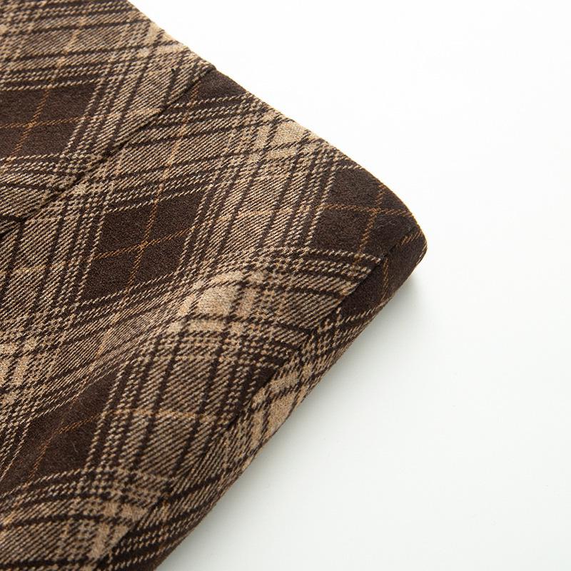 2025 Winter Plaid Woolen H-Line Skirt - Stylish & Simple Design