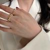 Fashion Ladies Finger Ring Chain Shape Accessory Everyday Wear Adjustable Gift