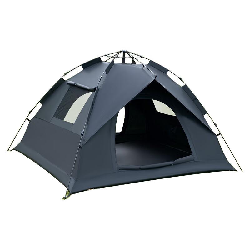 ZISIZ Outdoor 3-4 Person Camping Tent with Moisture Pad