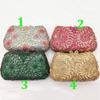 WHTUOHENG Bolso de Noche de Cristal Plateado Carteras de Diamantes Rhinestone Mujeres Carteras de Rhinestone Bolsos de Boda y Baile de Fin de Curso Bolso de Mano para Cena
