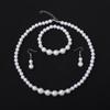 3Pcs Women's Pearl Jewelry Set Simulated Pearls Fashion Simplicity Girl Versatile Earrings Necklaces Bracelets Jewelry Set