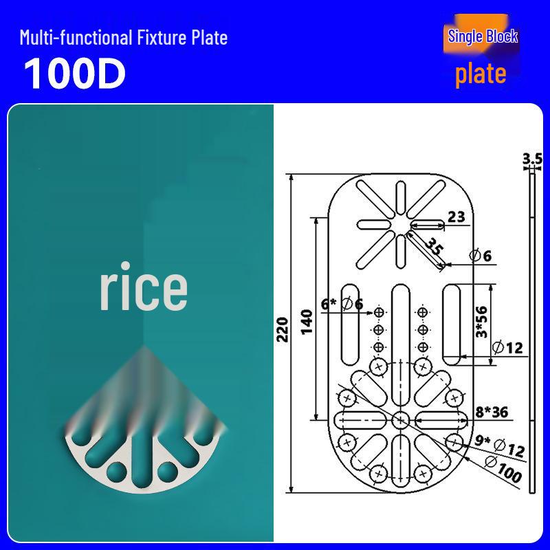 Sector-Shaped Multi-Functional Robotic Arm Bracket with Adjustable Multi-Hole Positioning Plate & Suction Cup