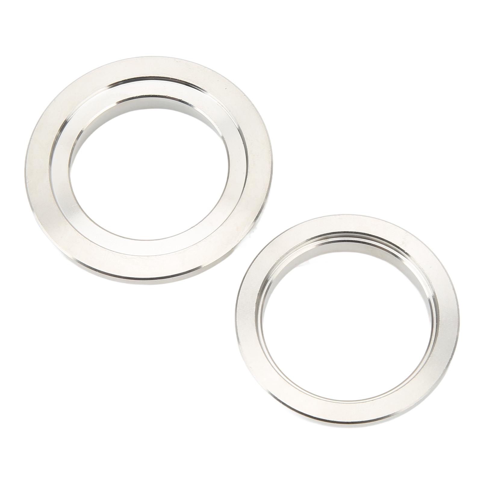 44mm Wastegate Flange Set Stainless Steel Inlet Outlet V Band Weld Kit Replacemet for TIAL MV‑R MVR VBAND