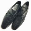 80s HEINRICH DINKELACKER (Former APOLOO) Plain Toe Shoes Black size 9.5 27.8 Vintage /WZF-32(USED)