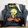 1 Stück Tweety Vogel Looney Tunes Flanelldecke, Weich Hautfreundlich mit Digitaldruck, Verschiedene Größen erhältlich für Familie, Freunde, Geburtstag