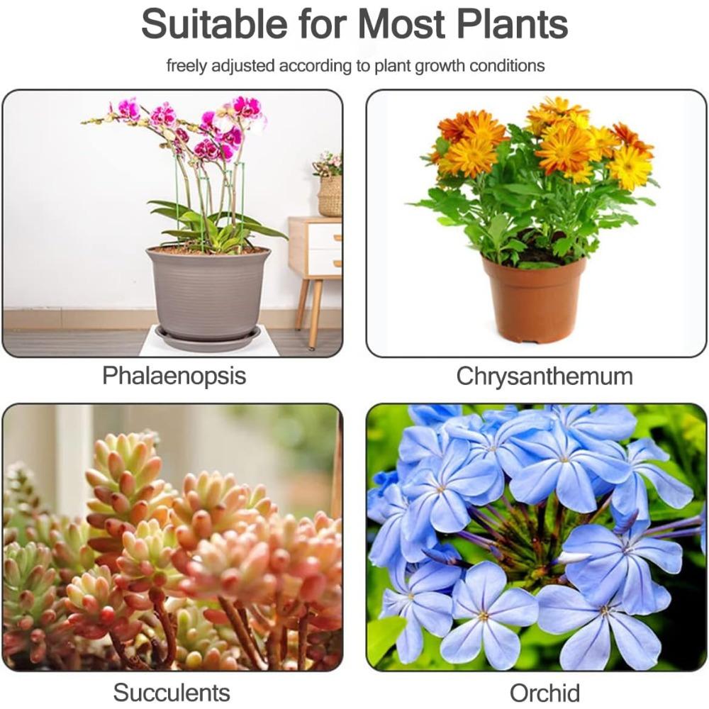 30 Pcs Plant Support Stakes with 30 Pcs Plant Clips Garden Floral Flower Support Single Stem Support Stake for Phalaenopsis Orchid Flower Roses