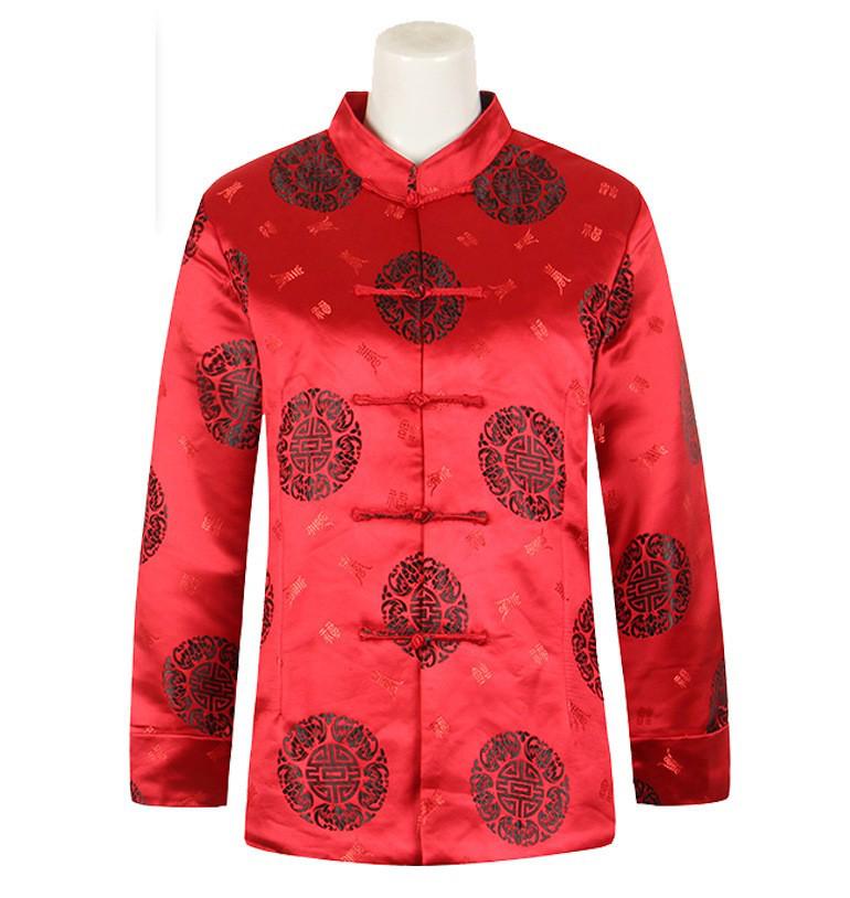 Men's Brocade Tang Jacket: Festive Chinese-Style Cotton Top for Autumn/Winter