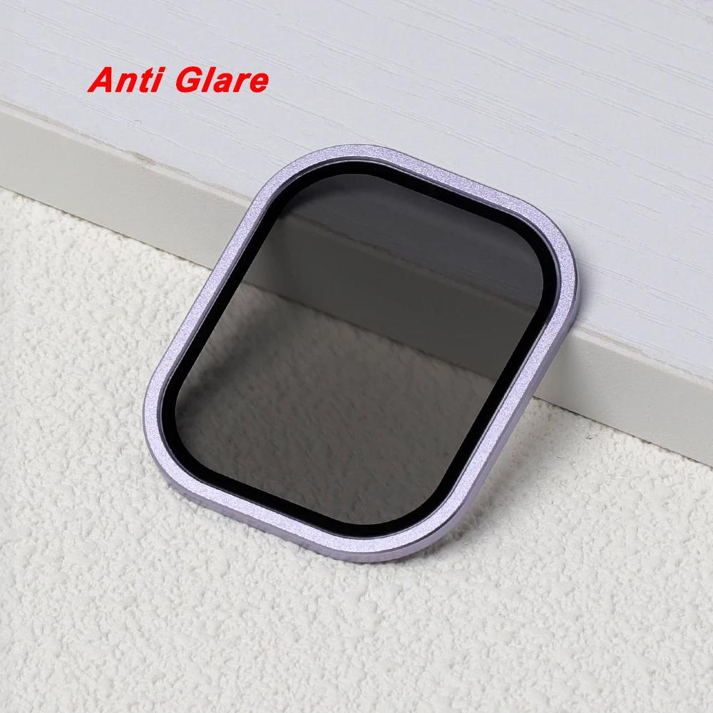 Tempered Glass For Apple Watch band ultra 49mm Screen Protector Anti-Scratch Glare HD Full Film Metal Bumper iWatch Ultra 49mm