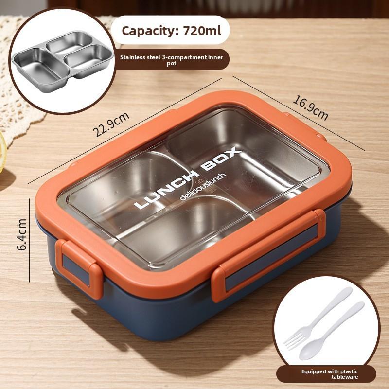 Microwave Safe Lunch Box With Dividers For Office Workers And Students In Nordic Style