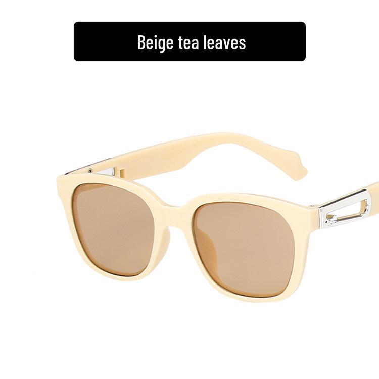 William Chan Style 2022 Korean Square Sunglasses with Paperclip Buckle Decoration