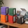 PU Window Collection Box Moisture-proof Magnetic Closure Card Deck Box with Lid Stain-resistant Trading Card Storage Box