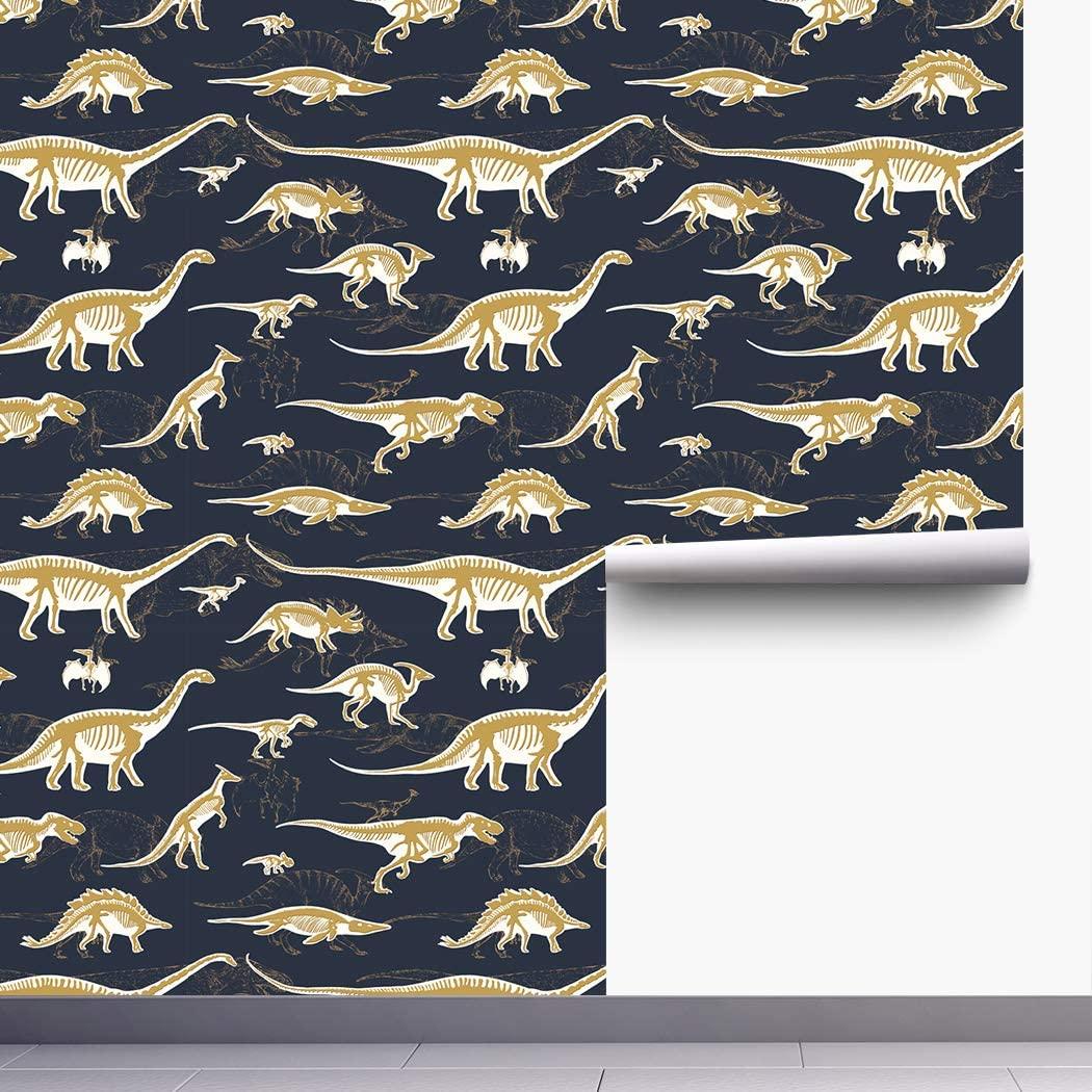 

Виниловые Золотые Обои Динозавры Самоклеящиеся Обои Съемная Контактная Бумага для Декора Стен Детской Комнаты 2mx45cm